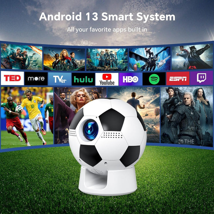 Trunera Mini proyector inteligente, Android 13 WiFi Bluetooth, proy...