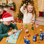 Calendario de Adviento de Navidad 2026, 24 mini adornos de construcción