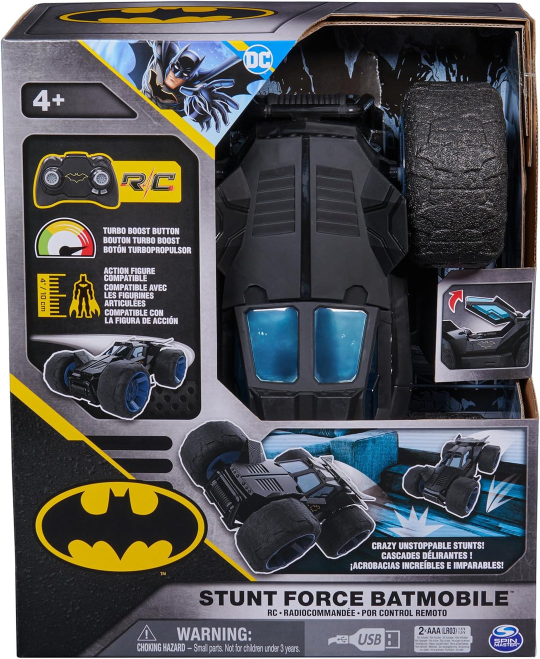 DC Comics Batman Stunt Force Batmobile auto de control