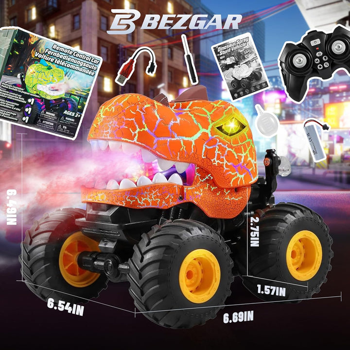 BEZGAR Monster Truck Toys - Camión monstruo de control remoto con r...