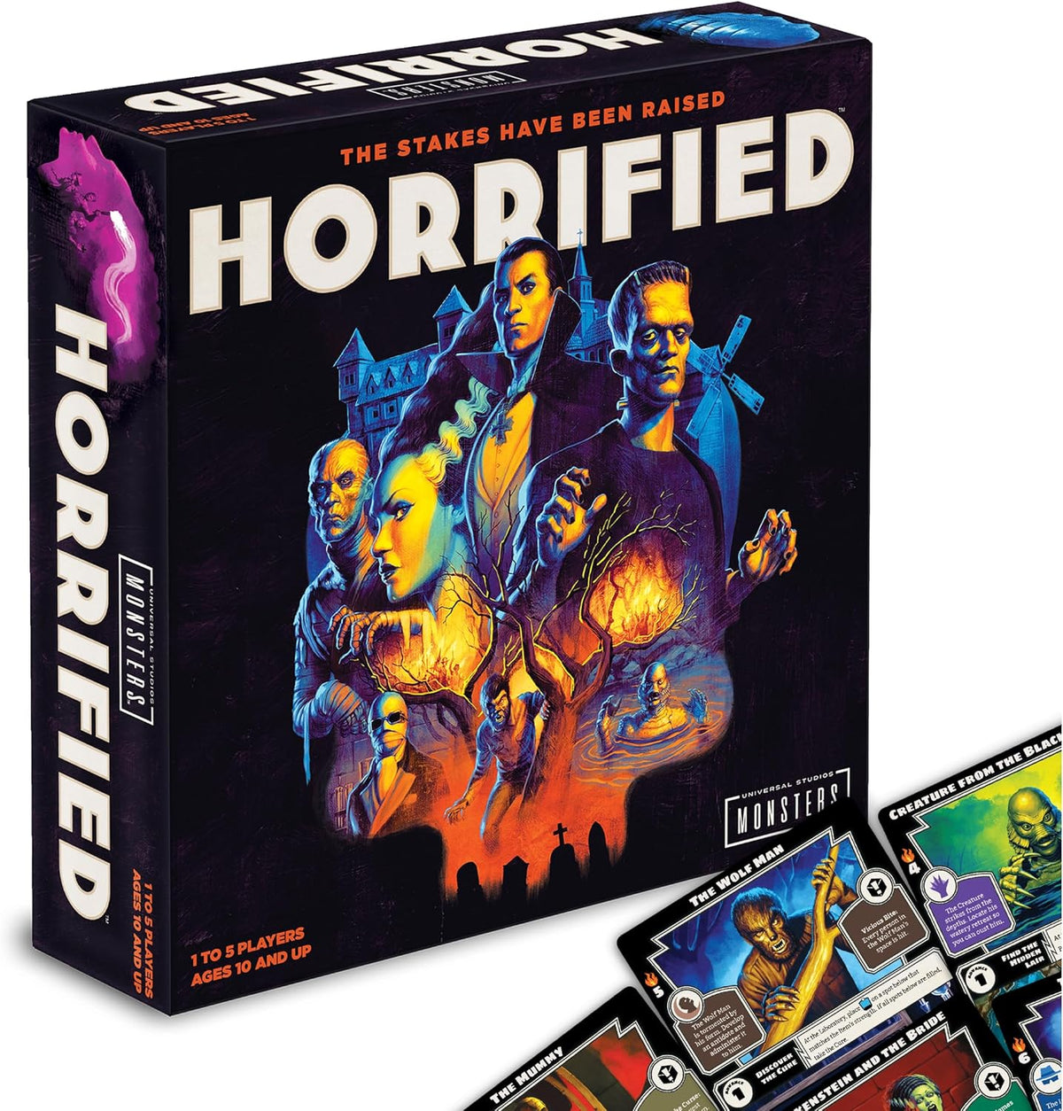 Ravensburger Horrified Games - Universal Monsters - Juego de mesa de estrategia - Mejora el pensamiento crítico y el trabajo en equipo - Juego cooperativo - Desafíos únicos de monstruos - 1 a 5