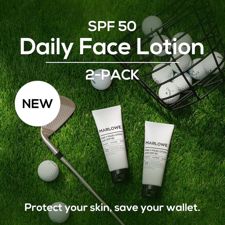 MARLOWE. Hidratante facial con SPF 50, 3.4 onzas, paquete de 2, loc...
