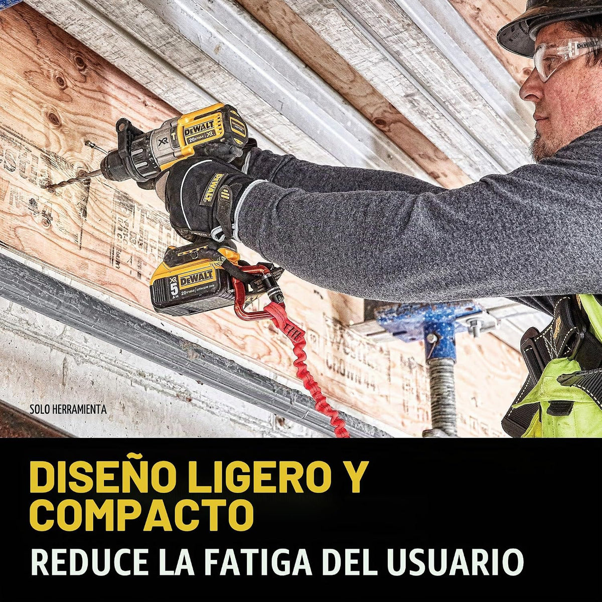 DEWALT Taladro de martillo inalámbrico MAX XR de 20 V, sin escobillas, resistente de 1/2 pulgada, 3 velocidades, solo herramienta (DCD996B)