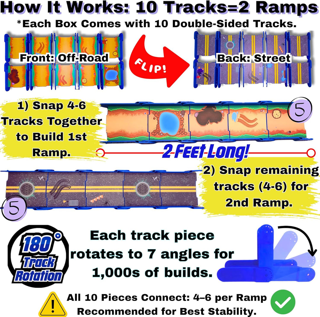Redi-Rampz - Juego de construcción de rampas STEM - 10 piezas modul...