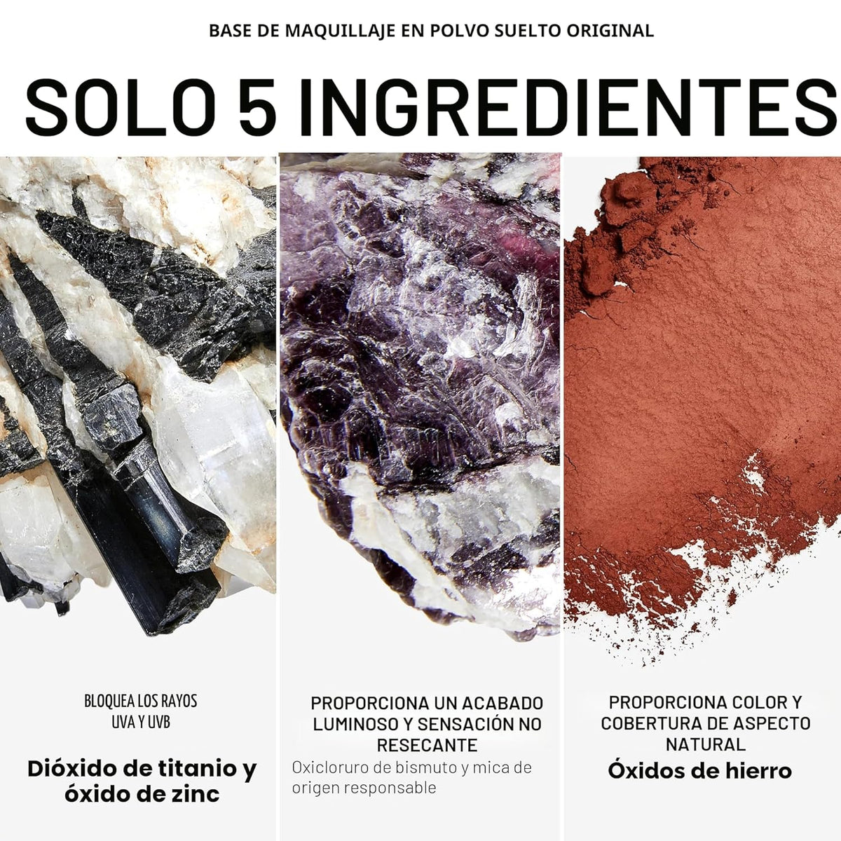 bareMinerals Base de maquillaje original en polvo suelto SPF 15, ma...