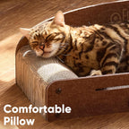 FUKUMARU Cama rascador grande para gatos, sofá rascador para gatos de 26