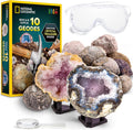 National Geographic Break Open 10 Premium Geodes para Kids Ages 8-12