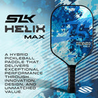 Selkirk Sport SLK Helix Pro Paleta de Pickleball | Paletas de Pickleball de Fibra de Carbono Termoformada con Cara Híbrida de Fibra de Carbono y Fibra de Vidrio | Control Inigualable