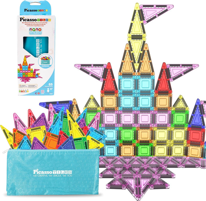 Picassotiles 60 piezas Juego de 60 unidades azulejos magnéticos tra...