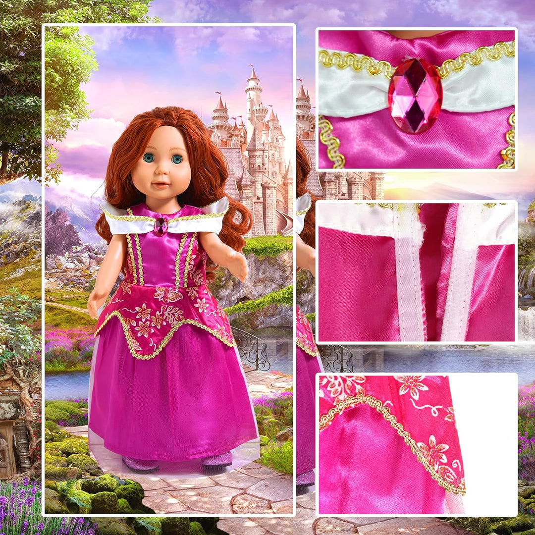 Ropa y accesorios WONDOLL para muñecas de 18 pulgadas, Vestido de d...