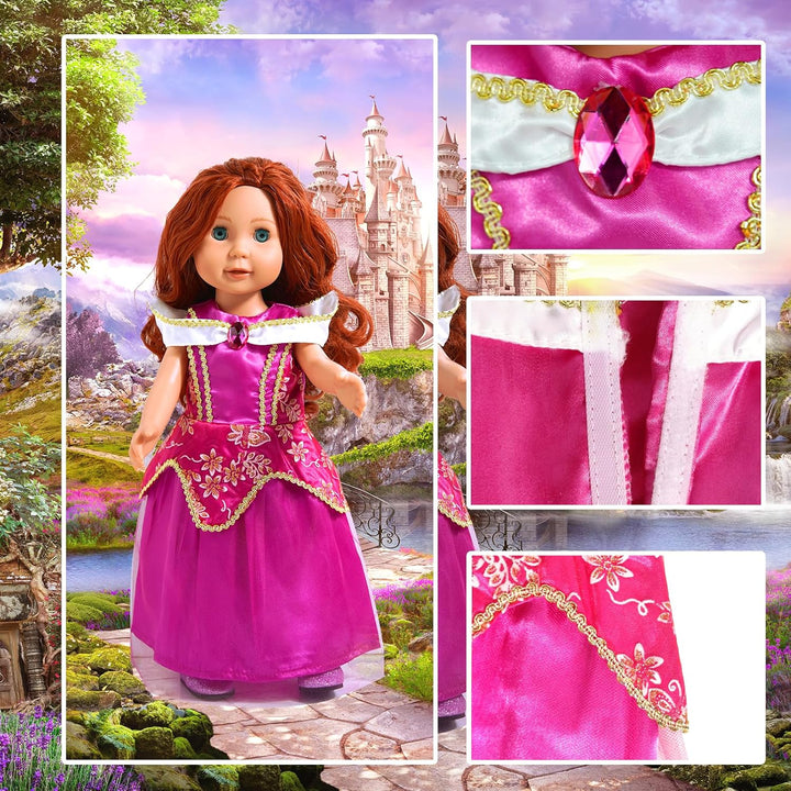 Ropa y accesorios WONDOLL para muñecas de 18 pulgadas, Vestido de d...