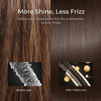TYMO Plancha de pelo 2 en 1, 2 veces más rápido, alisador de cabello húmedo para secar, peine caliente para un estilo suave, estilizador iónico fluido para alisar el aire para mujeres, añade brillo y
