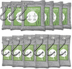 12 paquetes de bolsas purificadoras de aire de bambú, bolsas de carbón activado absorbentes de olores, absorbentes de humedad, ambientador de aire natural para auto, desodorante para zapatos
