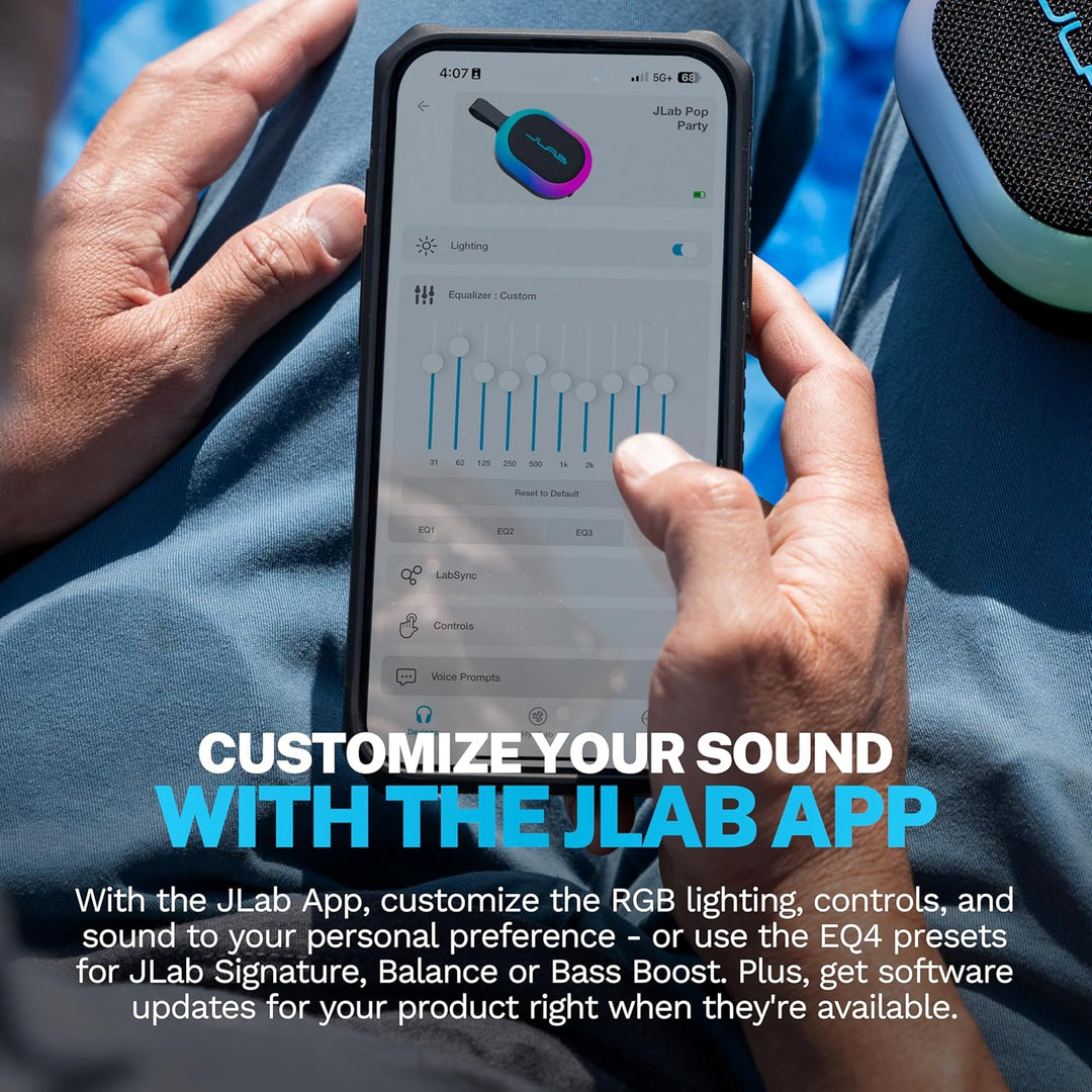 JLab Altavoz Bluetooth Portátil Pop Party, Mulberry, Más de 8 Horas...