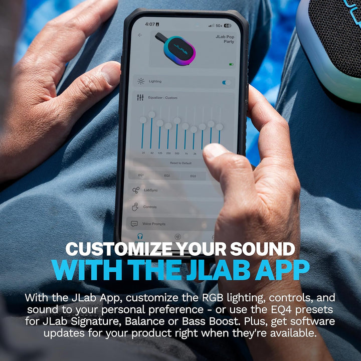 JLab Altavoz Bluetooth Portátil Pop Party, Mulberry, Más de 8 Horas...