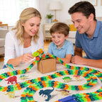 Juguete de pista de dinosaurio, juego de pista de carreras de