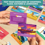 Stamp It! World Tour, juego de mesa educativo de geografía para niños de 8