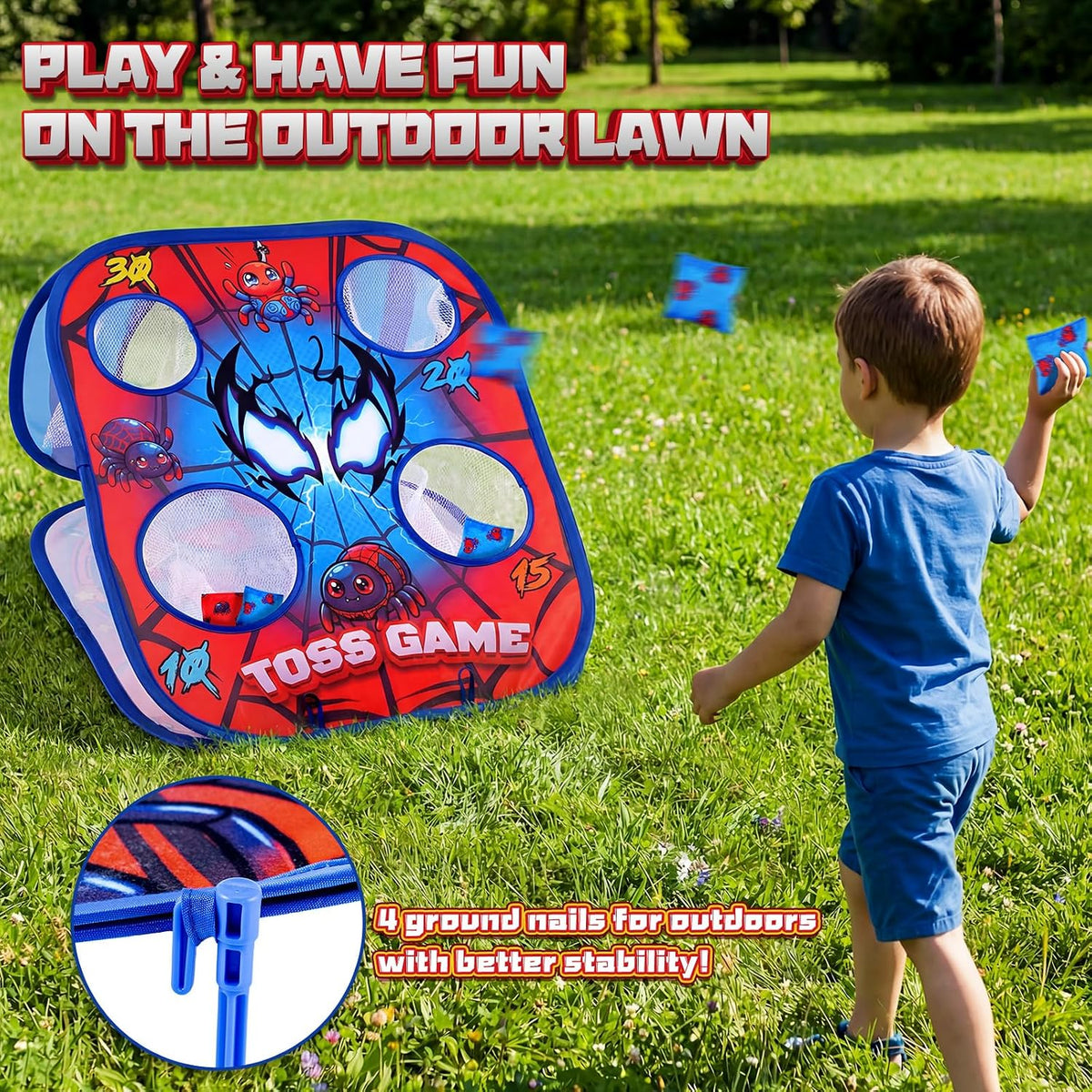 Juego de Lanzamiento de Bolsas para Niños - Tablero Cornhole Juguetes al Aire Libre para Niños Pequeños - Actividades para Fiestas Carnaval Patio Jardín Playa Césped Juguete para Niños y Niñas de 3 4 5 6 7 8 Años Regalos de Cumpleaños