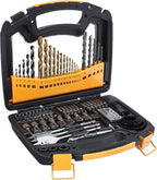 Amazon Basics Drill & Driver - Juego de brocas de acero aleado para metal, madera, plástico, mampostería, con estuche de almacenamiento, 100 piezas