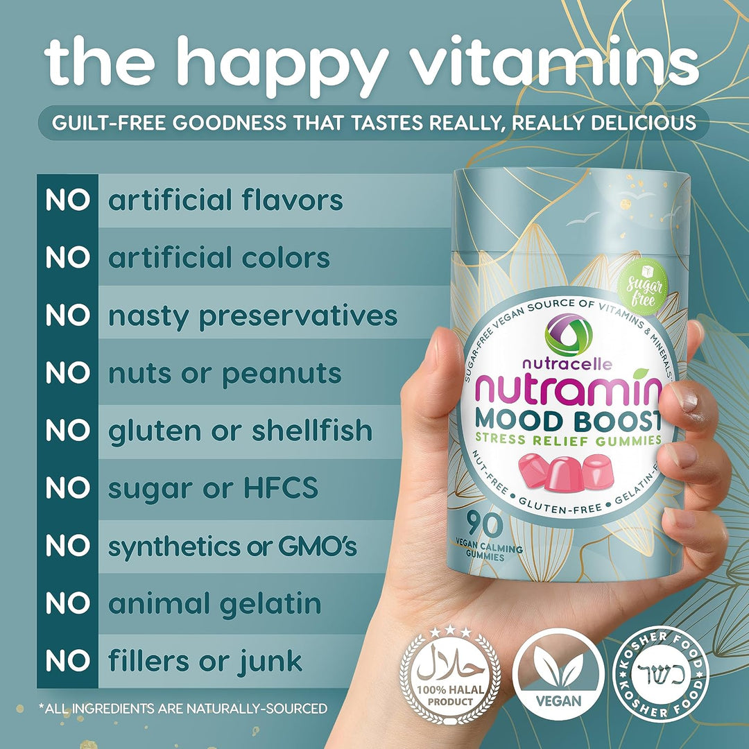 NUTRAMIN Gomitas multivitamínicas para aumentar el estado de ánimo,...