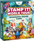 Stamp It! World Tour, juego de mesa educativo de geografía para niños de 8
