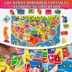 US Map Puzzles para Kids Ages 4-6 - Wooden Toddler Puzzles Ages 3-5