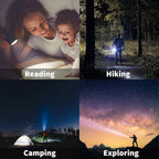 JARDLITE Linterna LED de mano de emergencia, 4 unidades, enfoque ajustable, resistente al agua con 5 modos, la mejor linterna táctica para huracanes, camping, paseo del perro