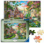 Ravensburger - Church Lane - Rompecabezas de 1000 piezas - Encantadora iglesia de pueblo inglés - Imágenes brillantes y pacíficas - Enmarcable - Calidad premium - Rompecabezas para adultos