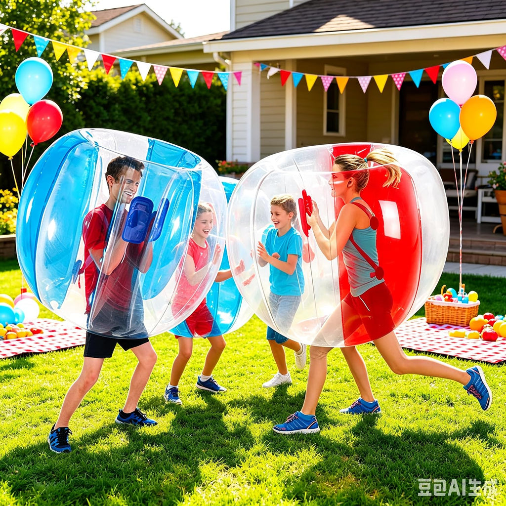 ZHUYNXIR 2 piezas pelotas de sumo para adultos, pelotas de rebote con parachoques para niños, pelota inflable de rebote para niños, pelota zorb corporal para juegos en equipo al aire libre para niños