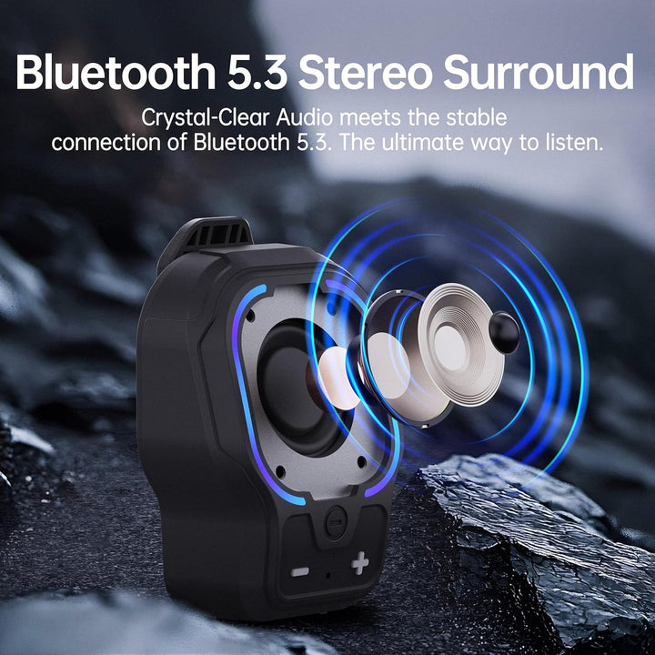 Altavoz Bluetooth portátil, altavoz inalámbrico portátil con clip m...