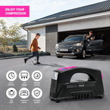 PROW - Compresor de aire eléctrico CA\/CC, inflador portátil de neu...