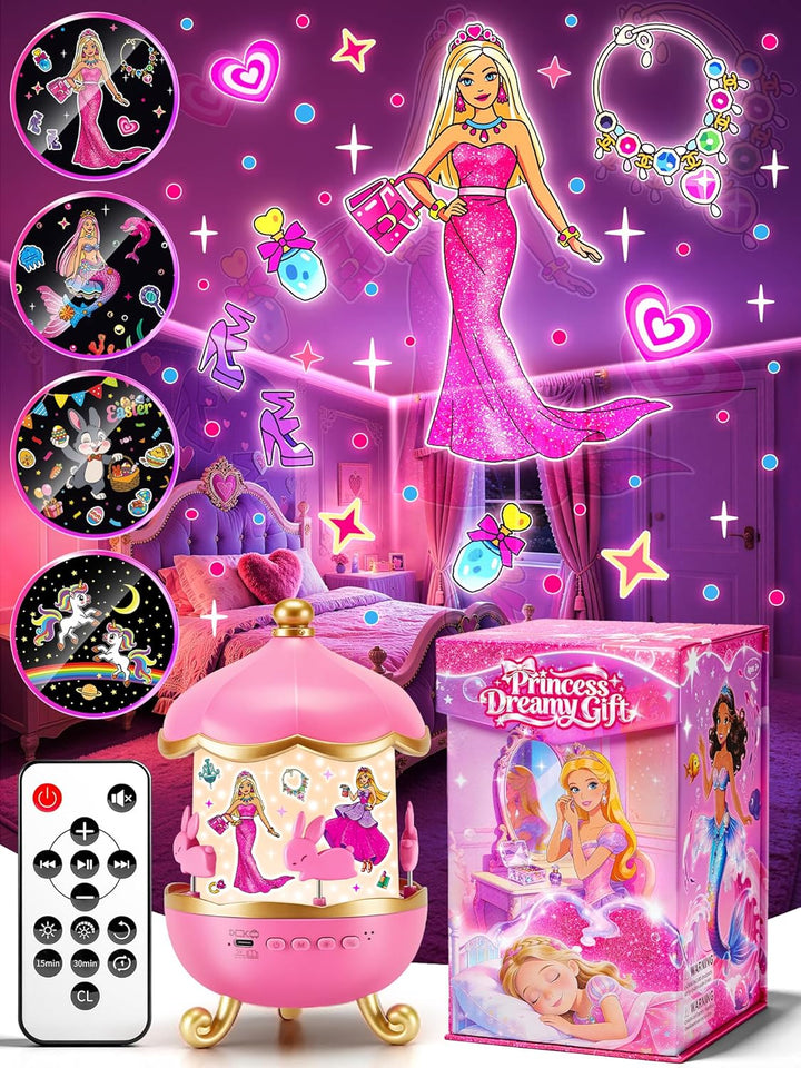 One Fire Juguetes de princesa, proyector de luz nocturna para niñas...