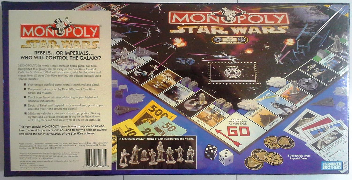 Monopoly 1997 Star Wars Monopoly Edición Limitada 20 Aniversario de Coleccionista
