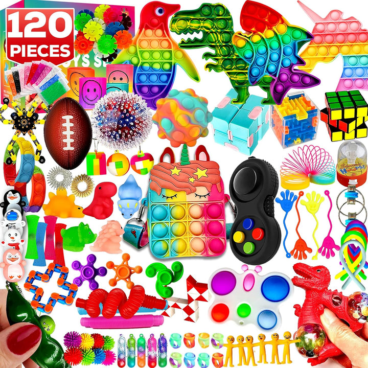 Paquete de 120 juguetes fidget set de regalos sensoriales