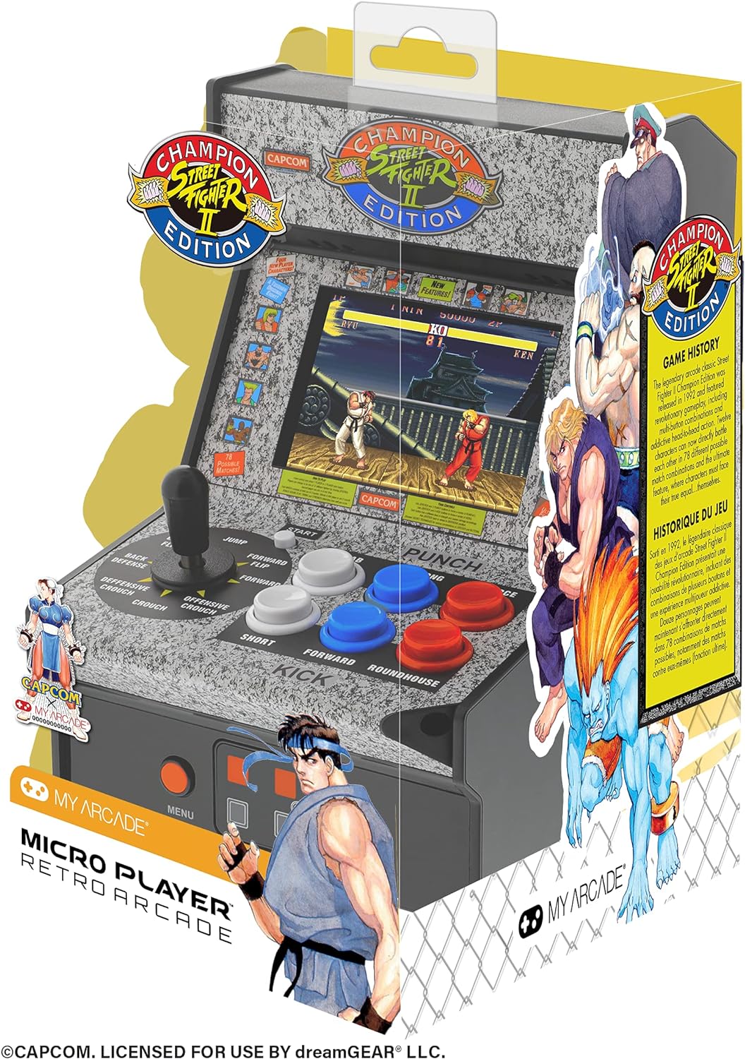 My Arcade - (DGUNL-3283) Micromáquina de arcade Street Fighter 2 Ch...