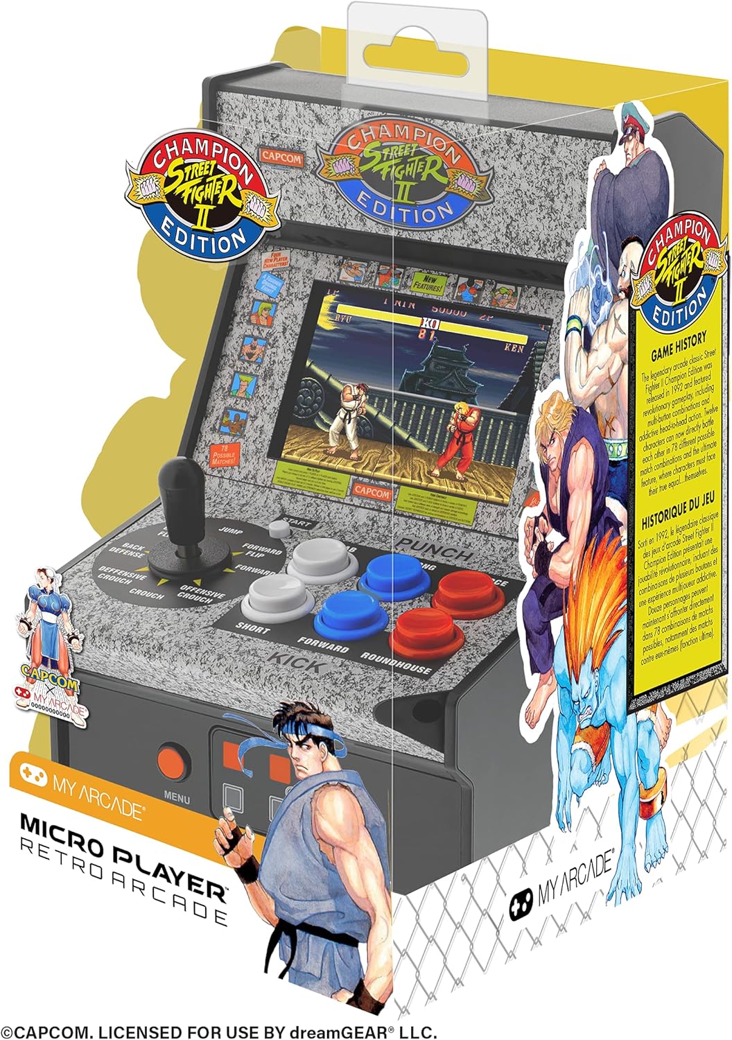 My Arcade - (DGUNL-3283) Micromáquina de arcade Street Fighter 2 Ch...