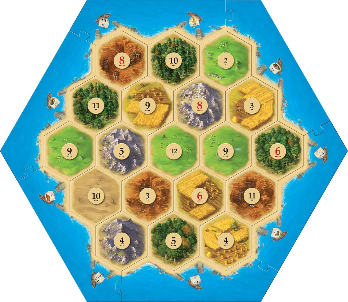 Juego de mesa CATAN - ¡Embárcate en un viaje de descubrimiento y comercio! Juego de estrategia de construcción de civilizaciones, juego de mesa familiar para niños y adultos, a partir de 10 años, 3-4