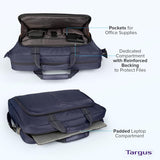 Targus Bolso de mano clásico y delgado para laptop de 15-16 pulgada...