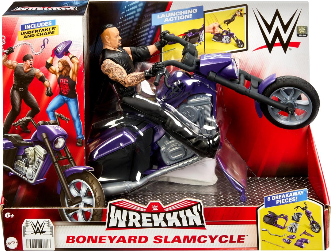 Mattel WWE Wrekkin' Slamcycle - Juego de vehículos y figuras co...