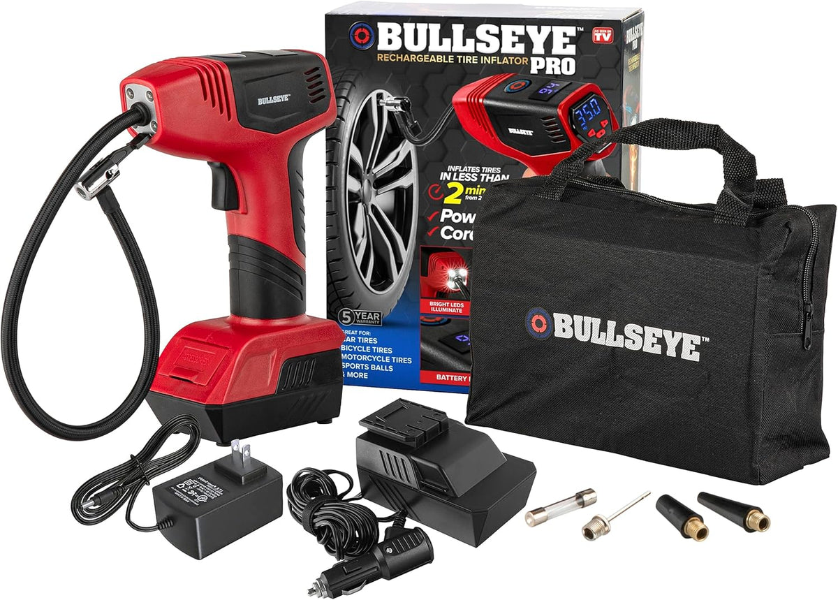 Bullseye Pro Max Deluxe Inflador de Neumáticos Portátil Compresor d...