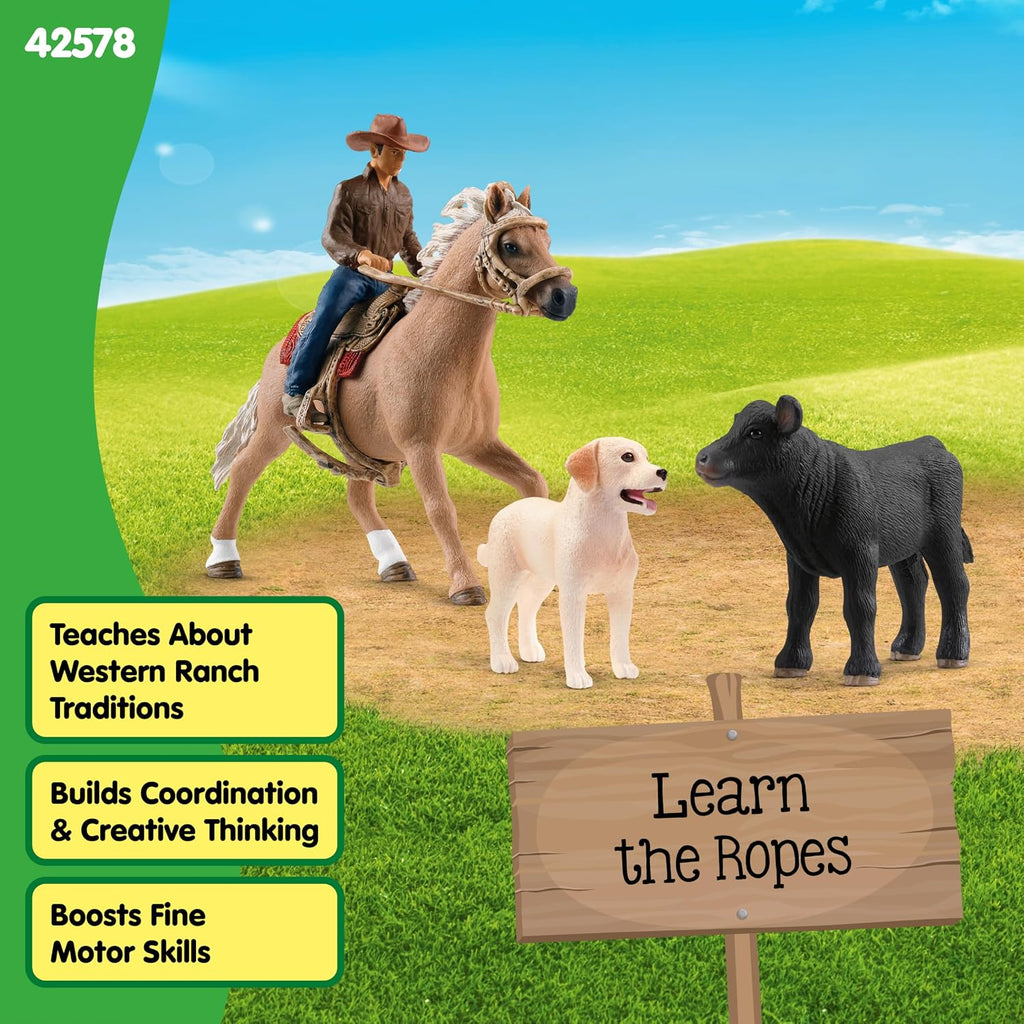 Schleich Farm World - 6 aventuras de equitación occidental - Niños a partir