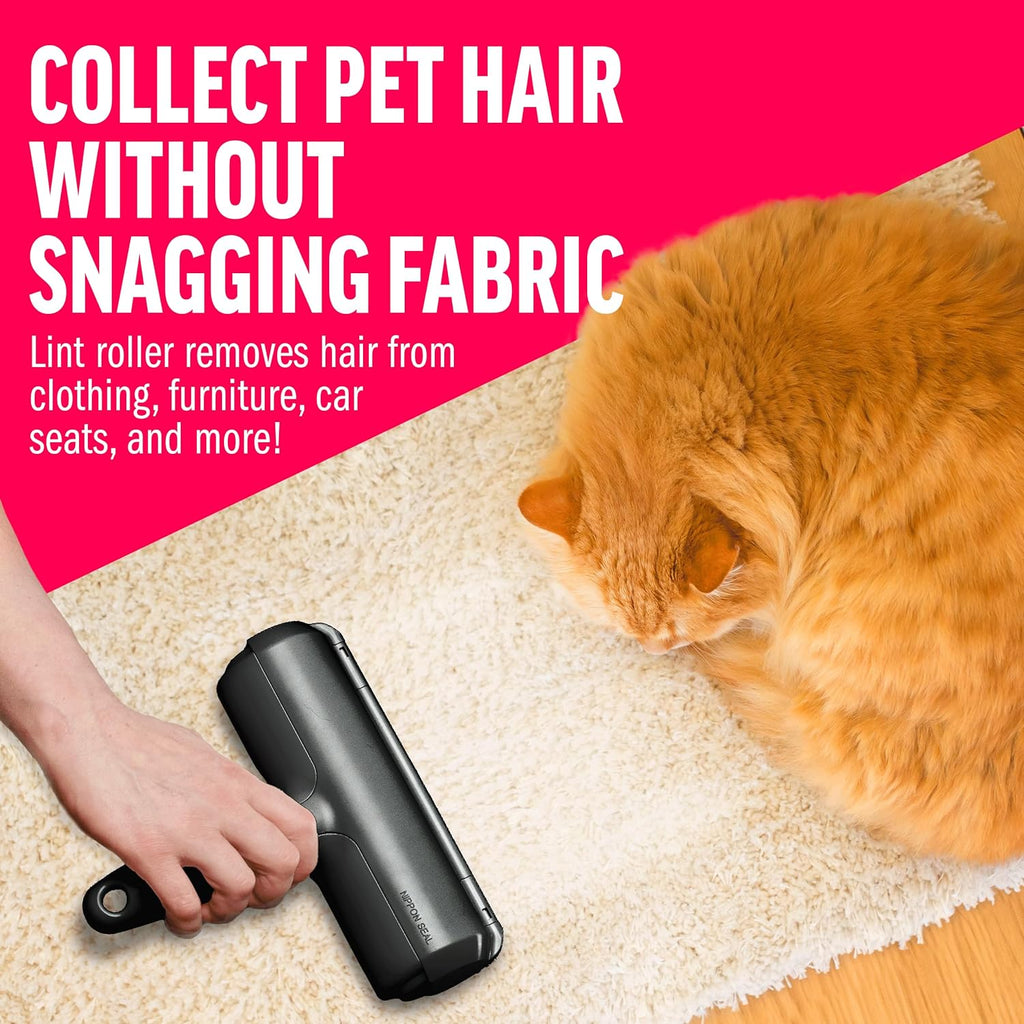 ChomChom Roller Removedor de pelo de mascotas – Rodillo de pelusa reutilizable de tamaño original para gatos y perros en muebles, sofá, alfombra, automóvil, alfombras y ropa de cama – portátil
