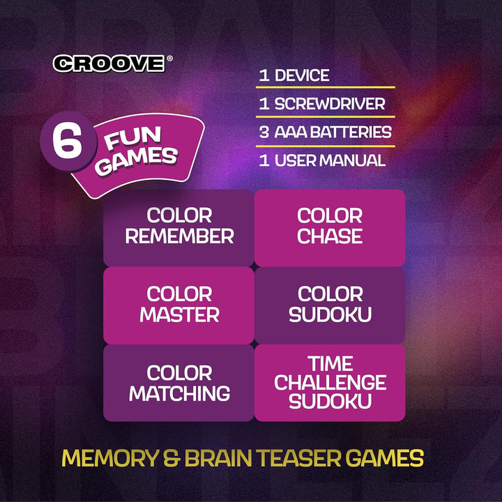 Croove Juego de recuerdos y juegos de memoria, 6 juegos divertidos...