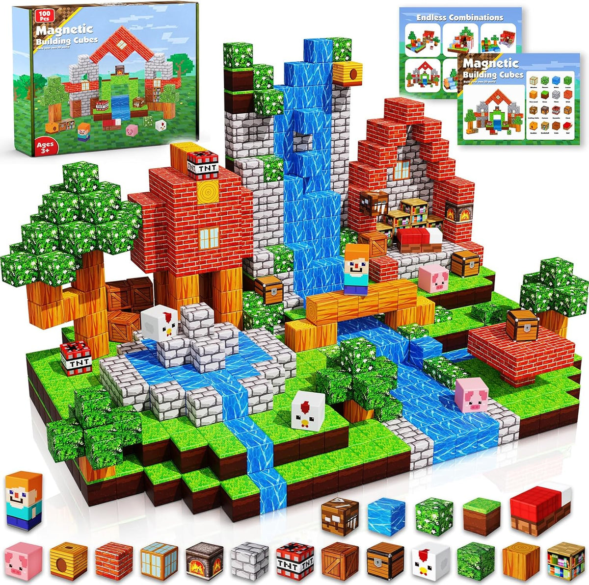 Goody King Bloques Magnéticos | Juego de Cubos de Construcción Magn...