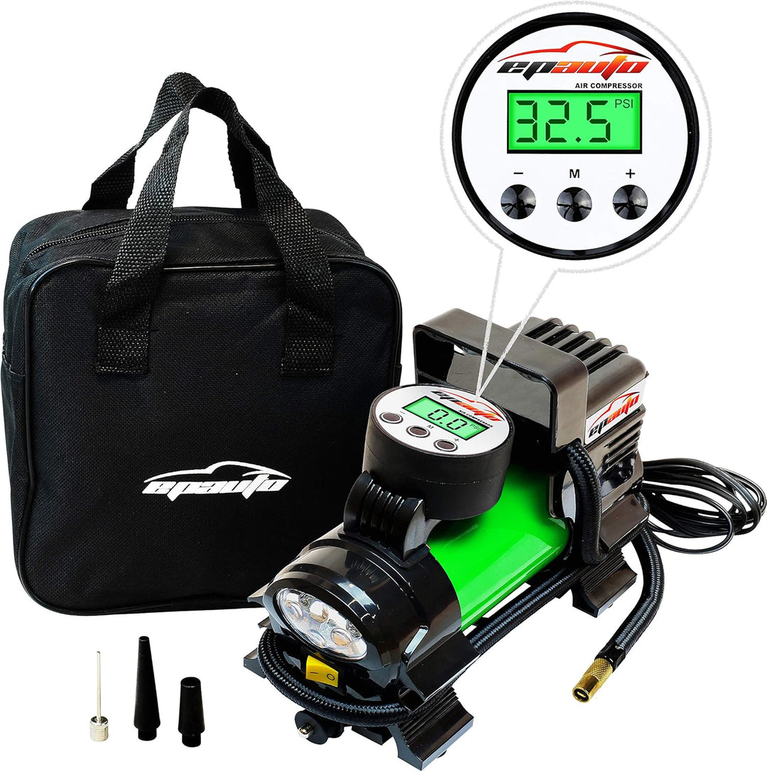 EPAuto - Bomba de compresor de aire portátil de 12 V de CC, inflado...