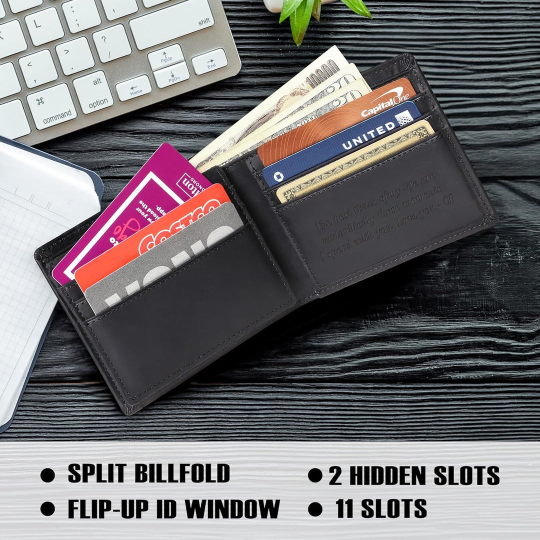 BISONDALE Billetera personalizada para hombre \u2013 Billetera de c...