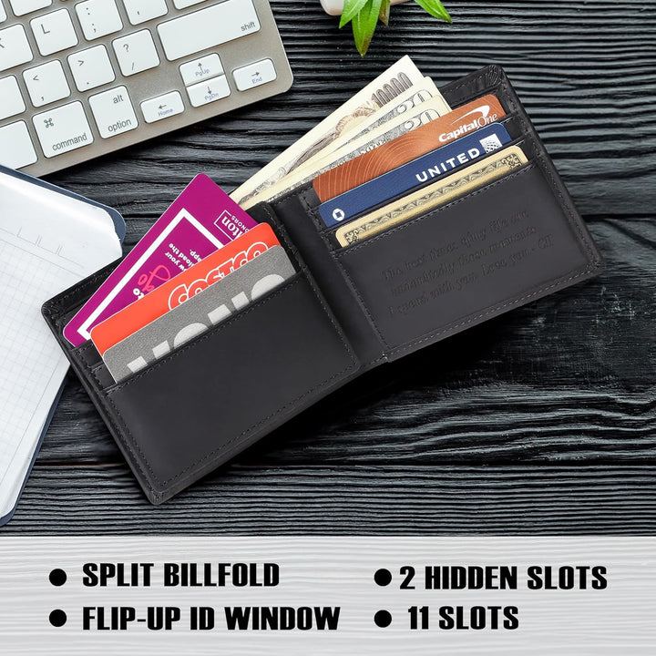 BISONDALE Billetera personalizada para hombre \u2013 Billetera de c...