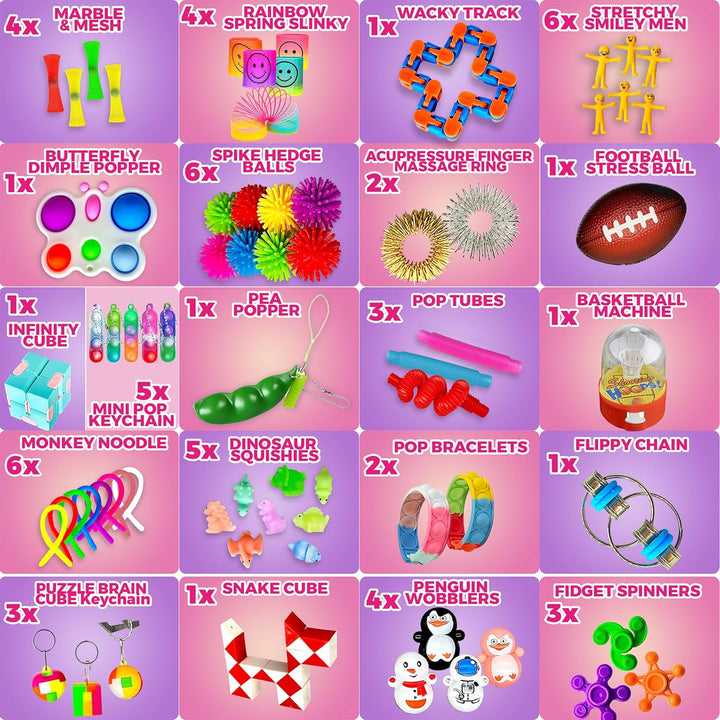 Paquete de 120 juguetes fidget set de regalos sensoriales