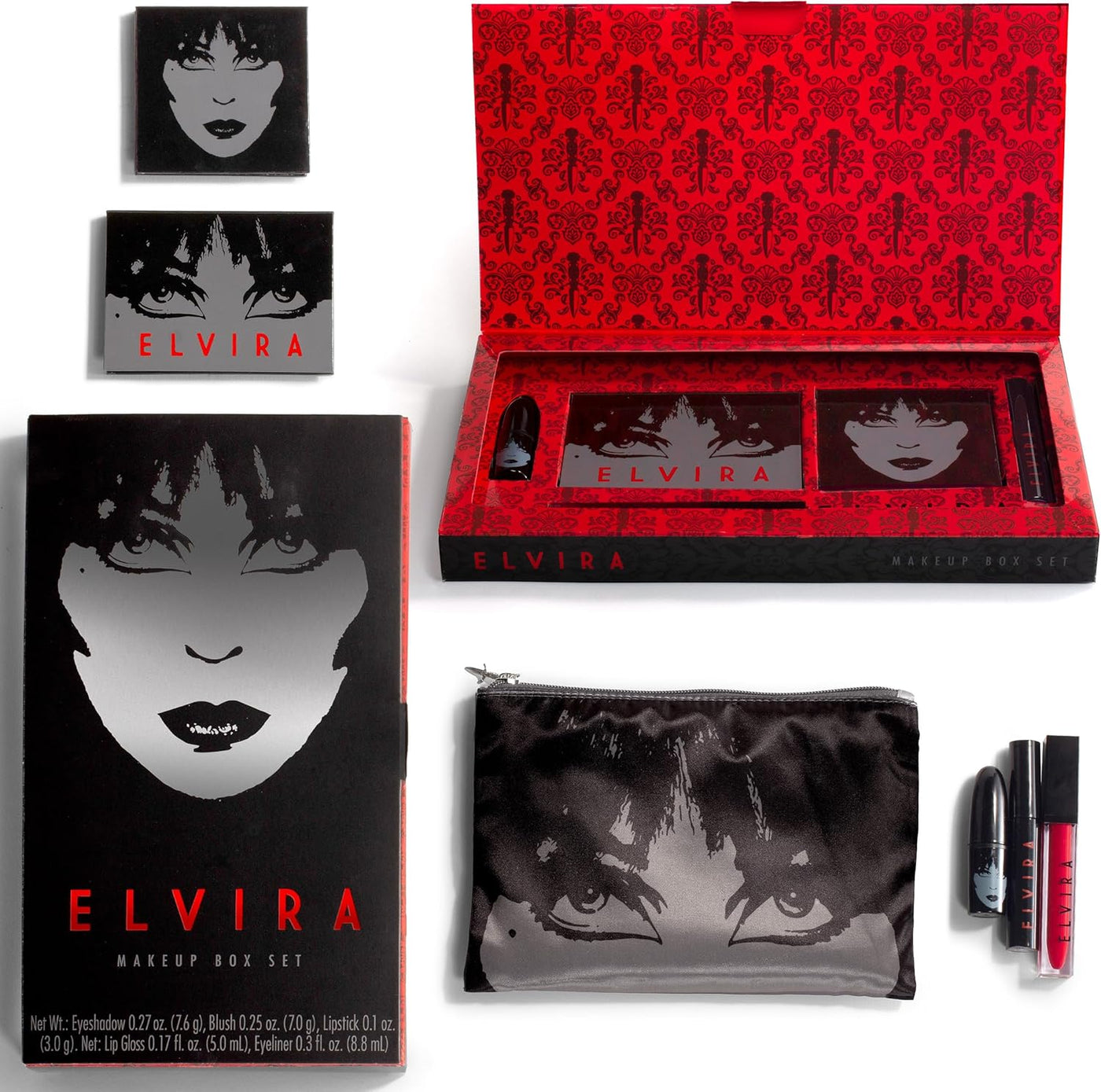 Rubies Kit de maquillaje con licencia oficial de Elvira, juego comp...