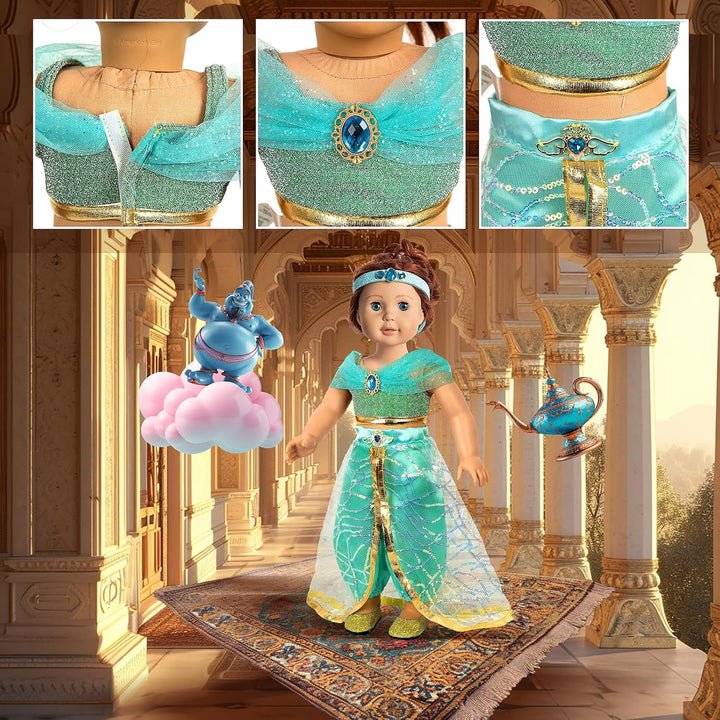 WONDOLL Accesorios de ropa para muñecas de 18 pulgadas, 6 piezas de...